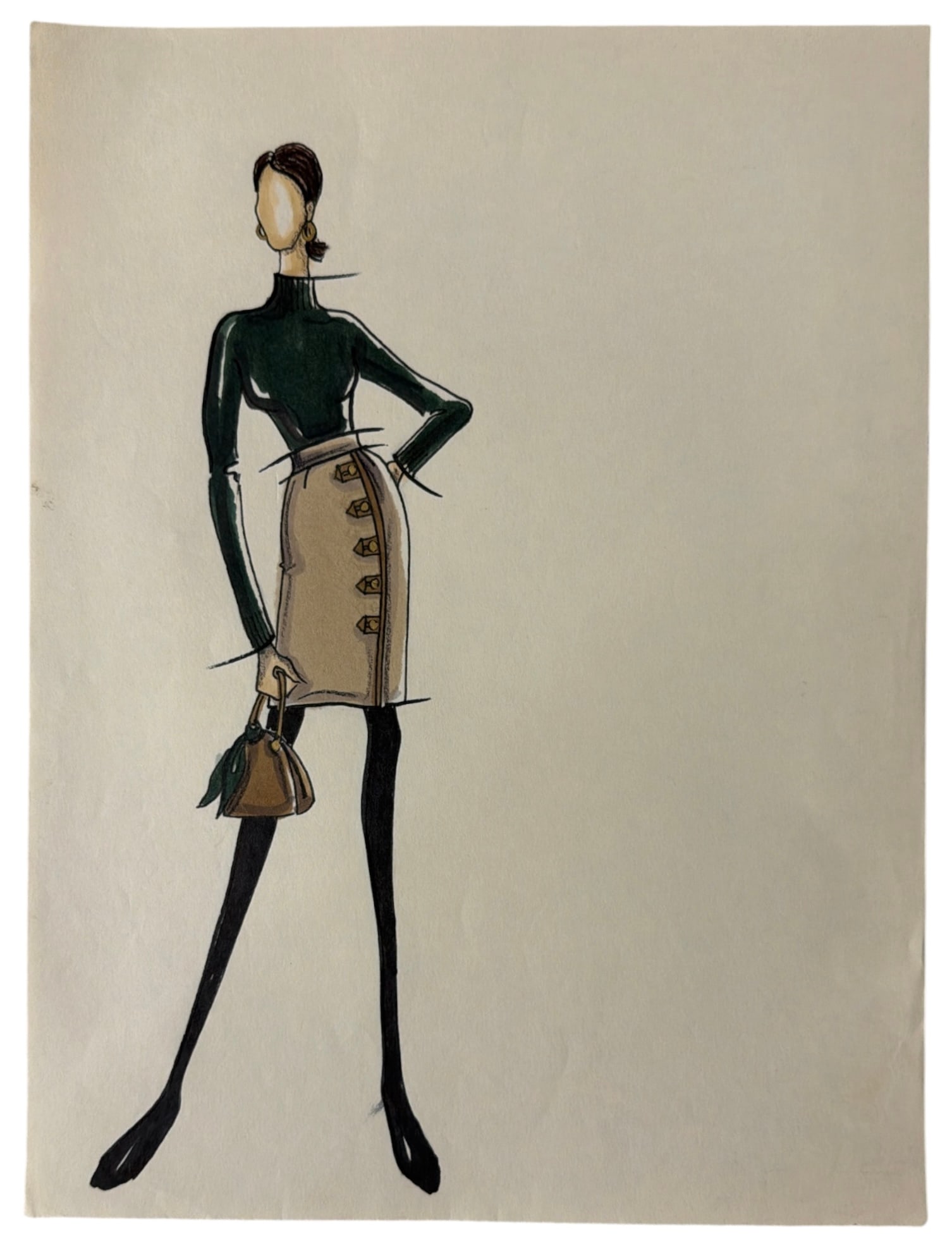 Hand Drawn Fashion Concept Drawing (1 of 2)