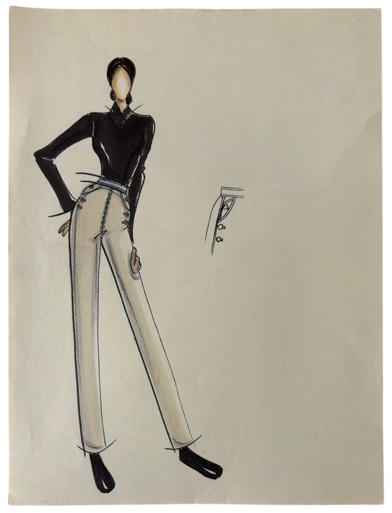 Hand Drawn Fashion Concept Drawing (1 of 2)