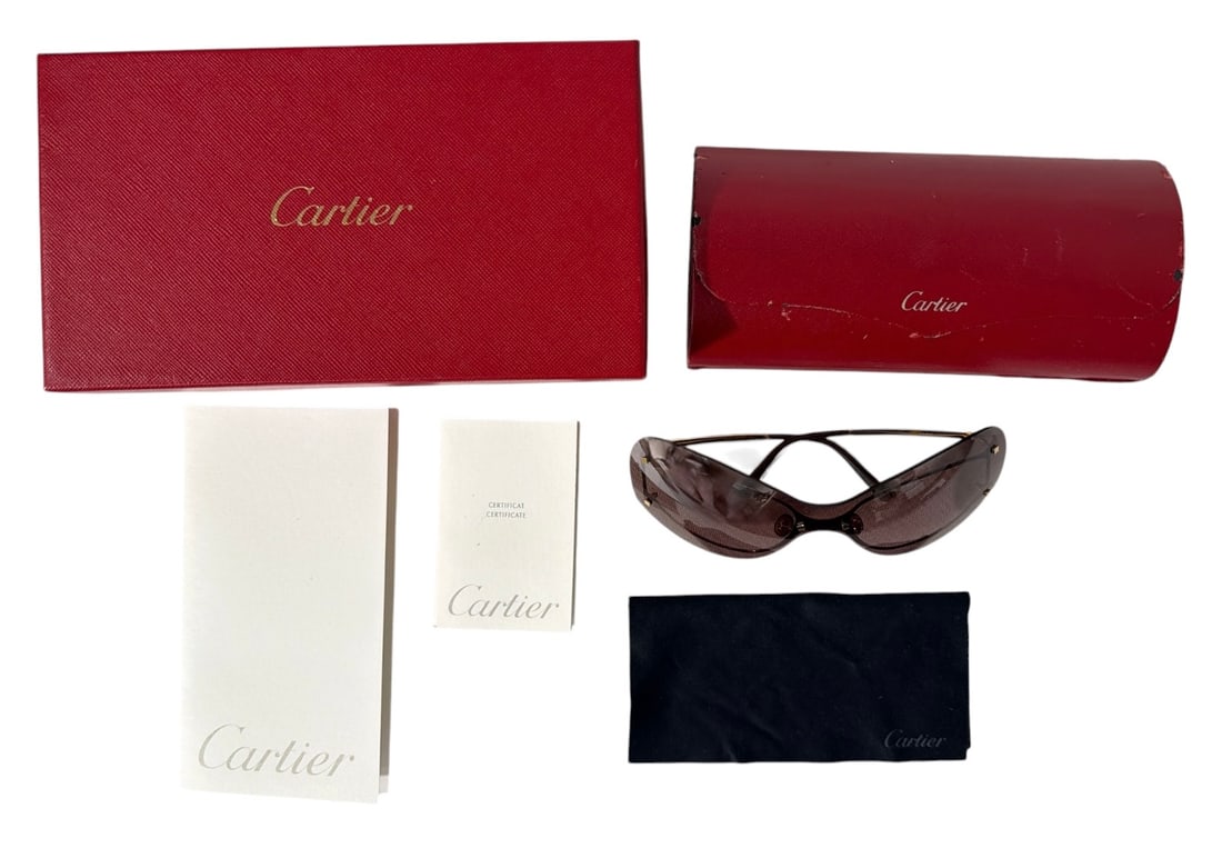 Cartier Shield Sunglasses: AUTHENTICATION HAS NOT BEEN PERFORMED TO GUARANTEE VERIFICATION | All purchases are made at the buyers discretion