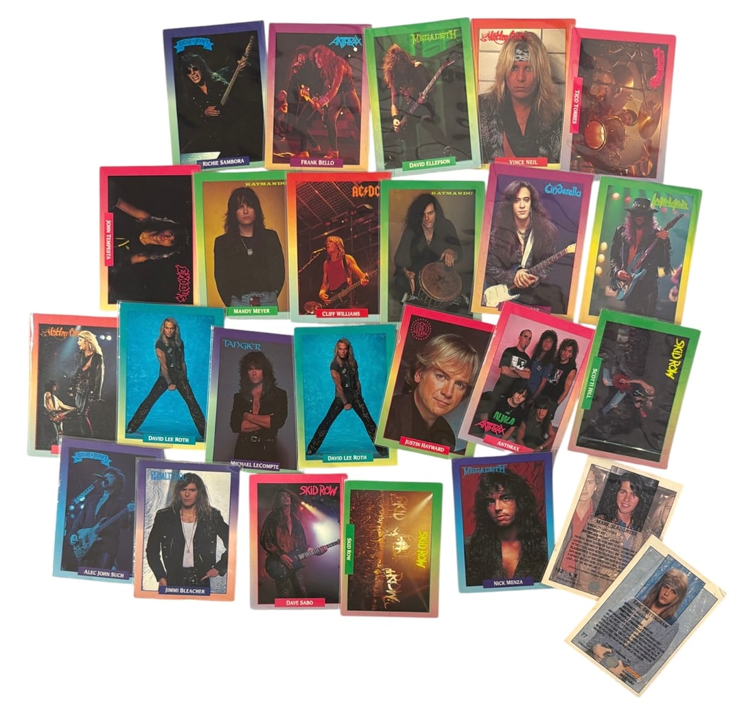 1991 Brockum RockCards Trading Card Collection: AUTHENTICATION HAS NOT BEEN PERFORMED TO GUARANTEE VERIFICATION | All purchases are made at the buyers discretion