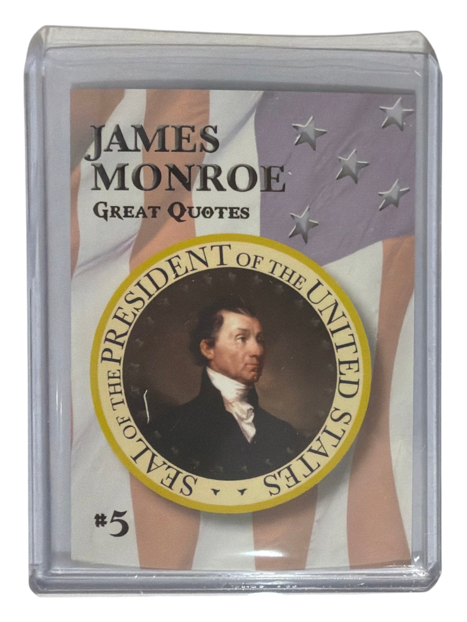 James Monroe Trading Card: AUTHENTICATION HAS NOT BEEN PERFORMED TO GUARANTEE VERIFICATION | All purchases are made at the buyers discretion