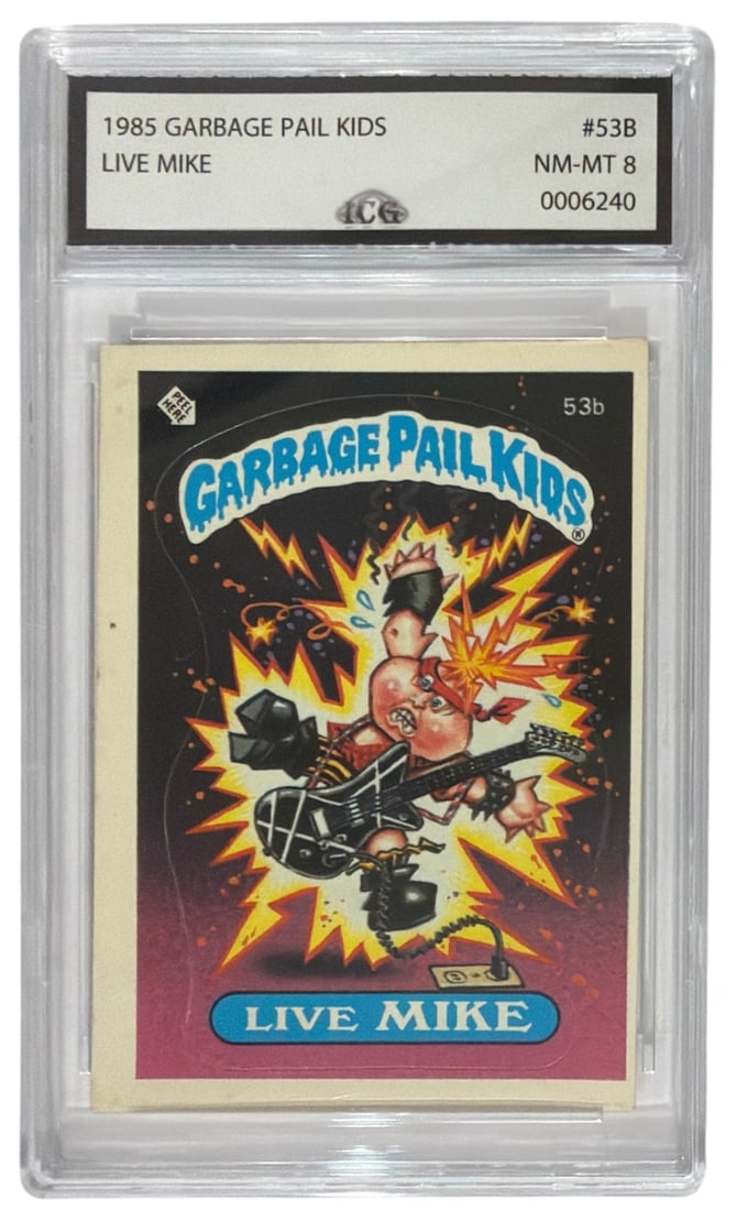 1985 Garbage Pail Kids | Live Mike | No. 53B | Graded 8 (1 of 2)