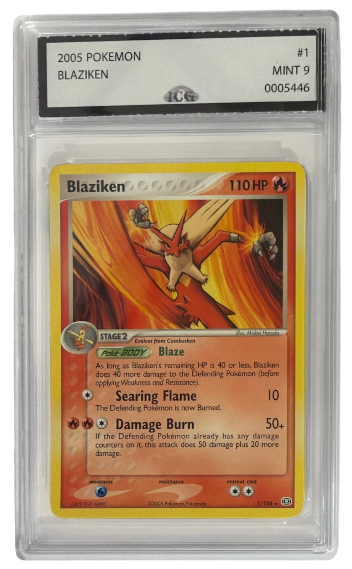 2005 Pokemon Blaziken | No. 1 | Graded 9 (1 of 2)