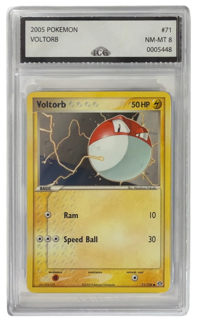 2005 Pokemon EX Emerald Set Voltorb | No. 71 | Graded 8: 2005 Pokemon EX Emerald Set Voltorb | No. 71 | Graded 8