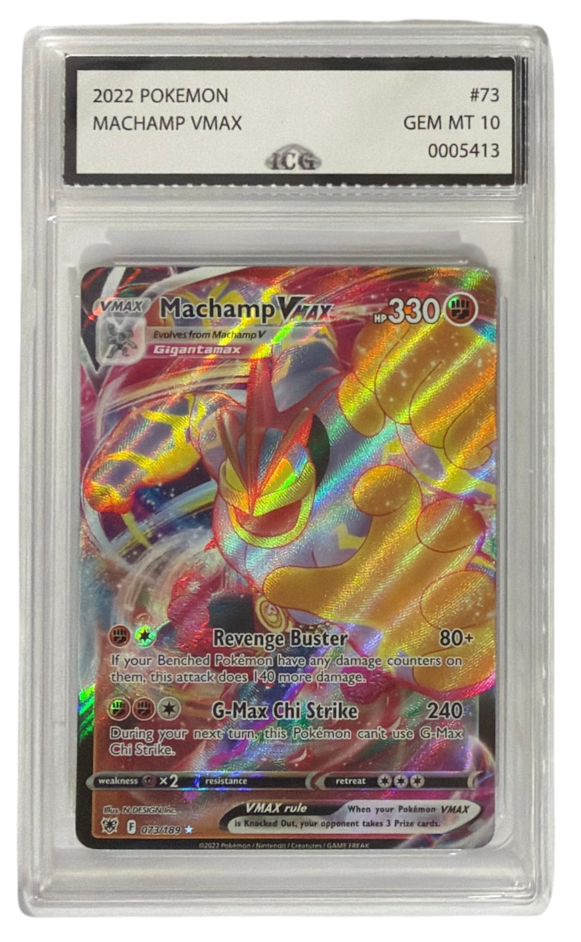 2022 Pokemon Machamp VMAX | No. 73 | Graded 10 (1 of 2)