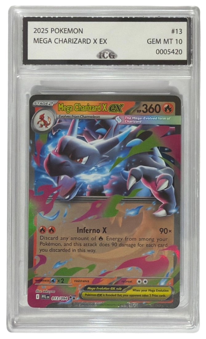 2025 Pokemon MEGA Charizard X EX | No. 13 | Graded 10 (1 of 2)