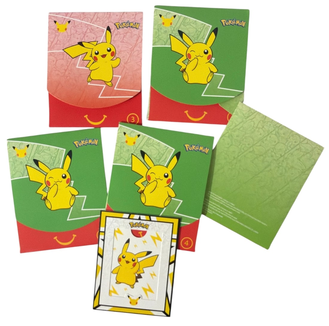 McDonalds Pokemon 25th Anniversary Promotion Card Holders Featuring Pikachu | 5 pc. (1 of 1)