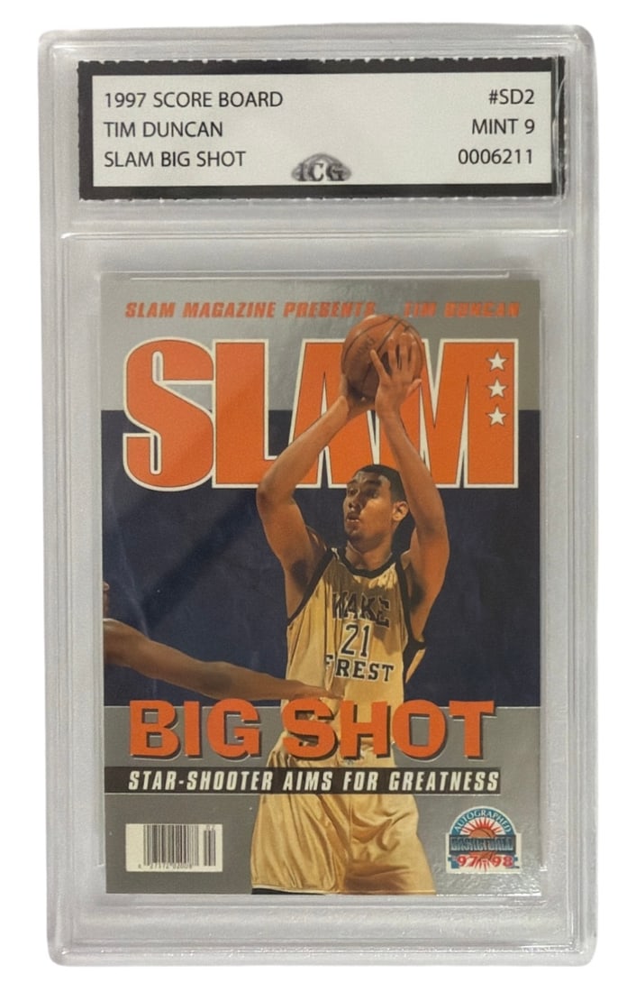 1997 Score Board Slam Big Shot Tim Duncan | No. SD2 | Graded 9 (1 of 2)