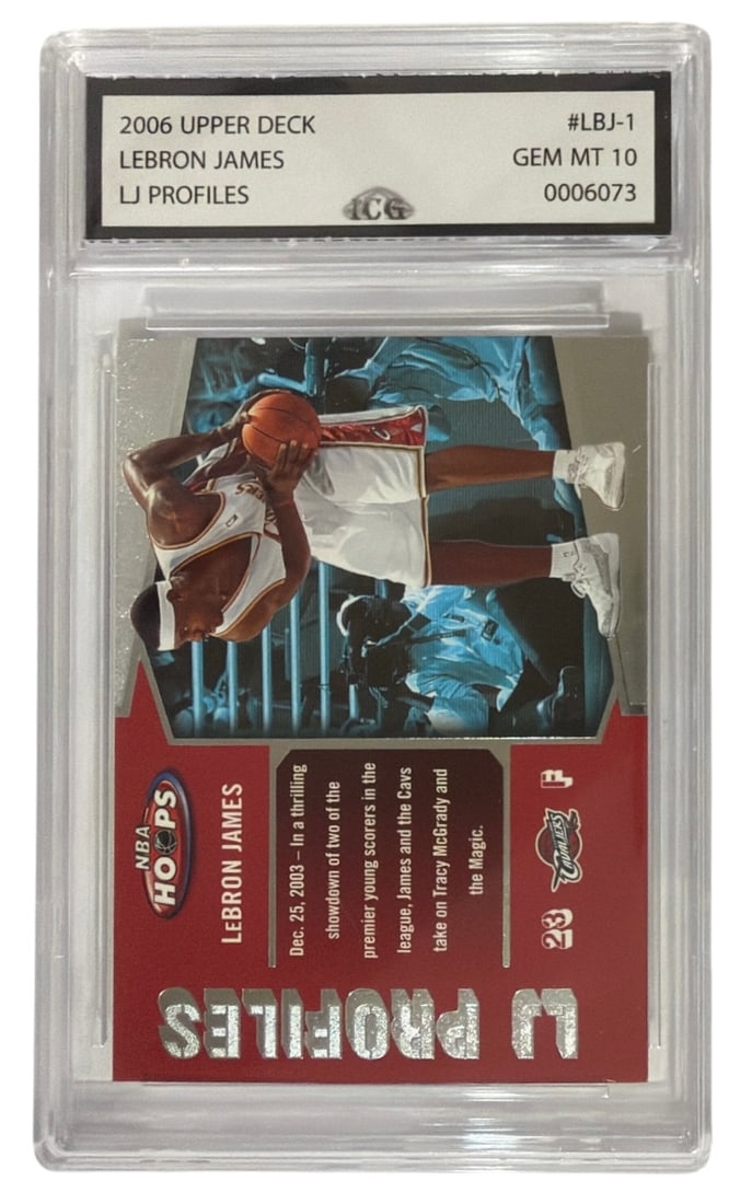 2006 Upper Deck LJ Profiles Lebron James | No. LBJ 1 | Graded 10 (1 of 2)