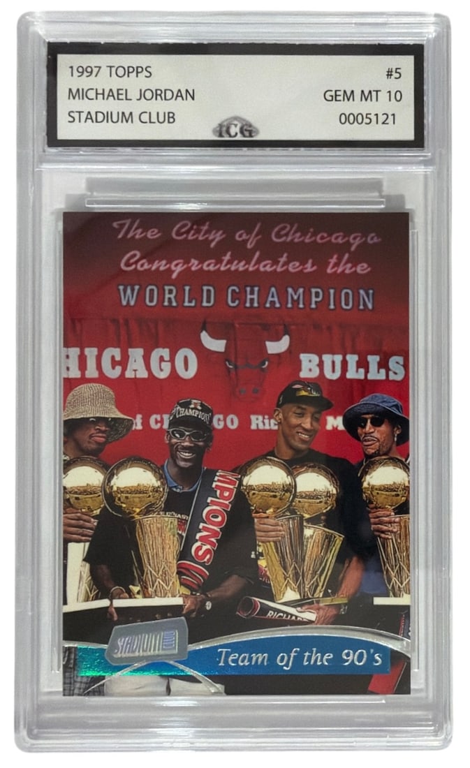 1997 Topps Stadium Club Michael Jordan | No. 5 | Graded 10 (1 of 2)