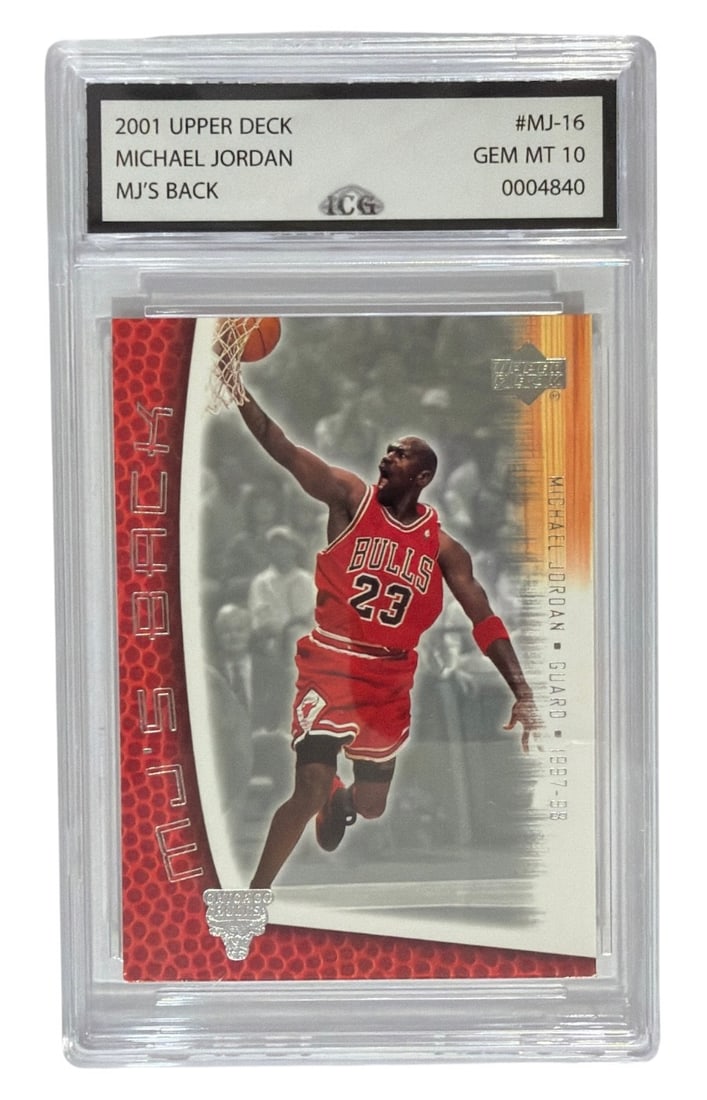 2001 Upper Deck MJs Back Michael Jordan | No. MJ 16 | Graded 10 (1 of 2)