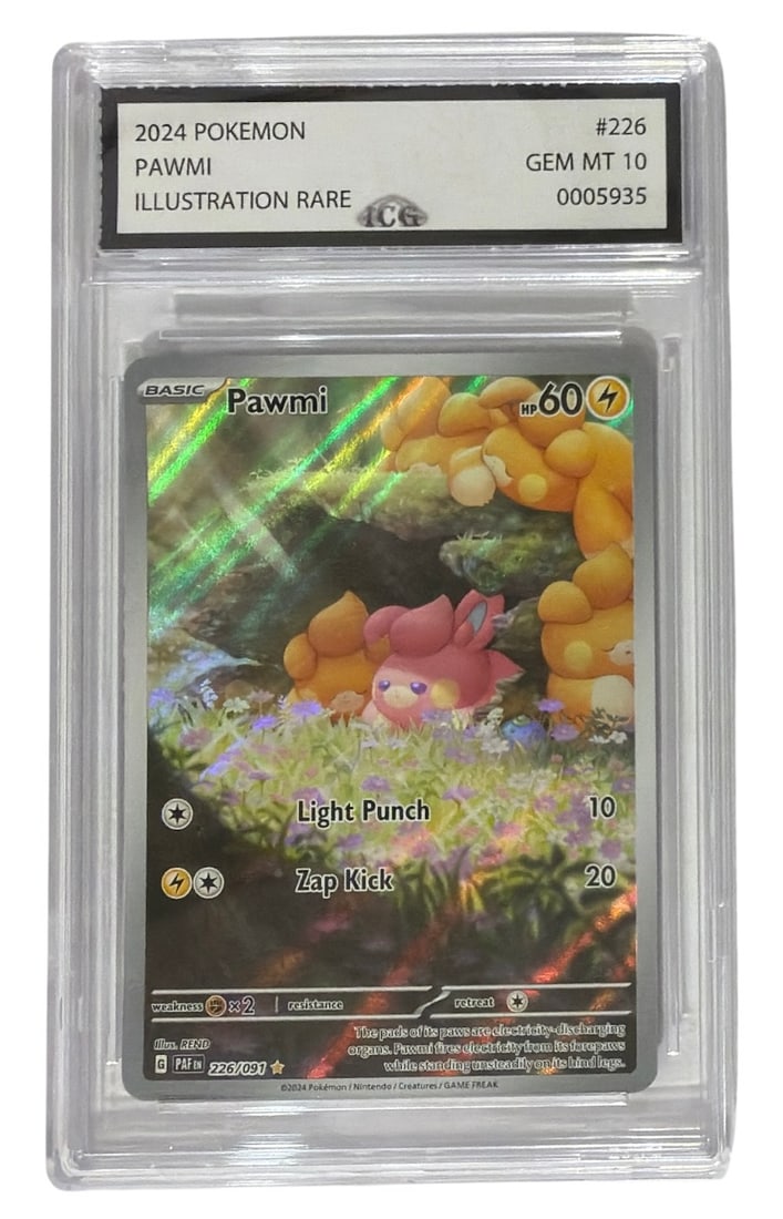 2024 Pokemon Illustration RARE Pawmi | No. 226 | Graded 10: 2024 Pokemon Illustration RARE Pawmi | No. 226 | Graded 10