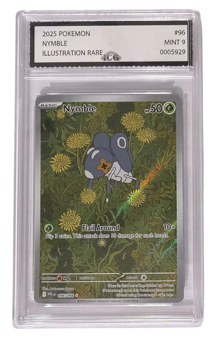 2025 Pokemon Illustration RARE Nymble | No. 96 | Graded 9 (1 of 2)