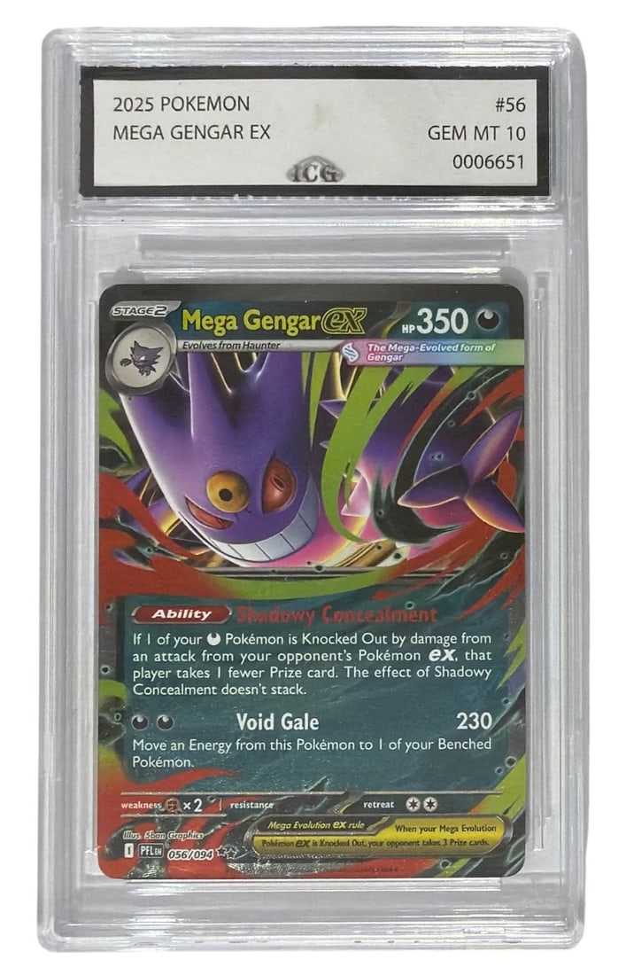 2025 Pokemon Mega Gengar Ex | No. 56 | Graded 10: 2025 Pokemon Mega Gengar Ex | No. 56 | Graded 10