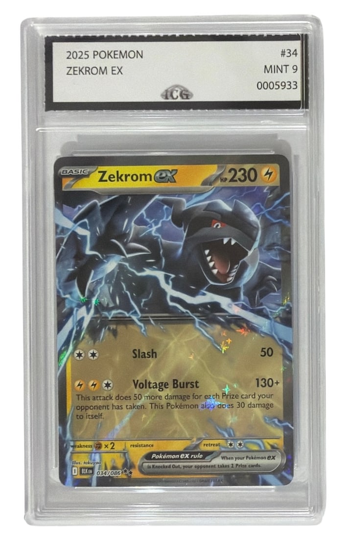 2025 Pokemon Zekrom EX | No. 34 | Graded 9 (1 of 2)
