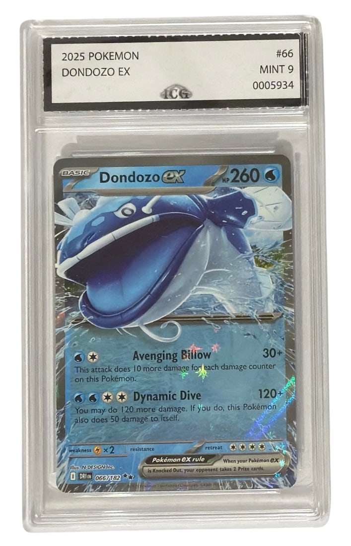 2025 Pokemon Dondozo EX | No. 66 | Graded 9: 2025 Pokemon Dondozo EX | No. 66 | Graded 9