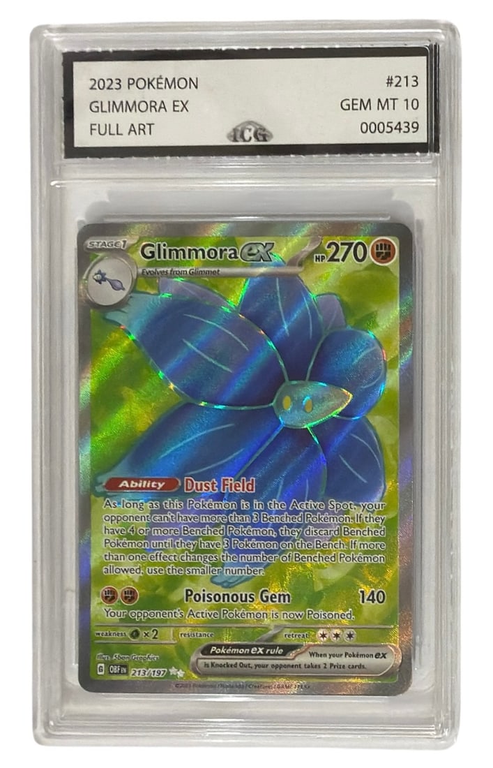 2023 Pokemon FULL ART Glimmora EX | No. 213 | Graded 10: 2023 Pokemon FULL ART Glimmora EX | No. 213 | Graded 10