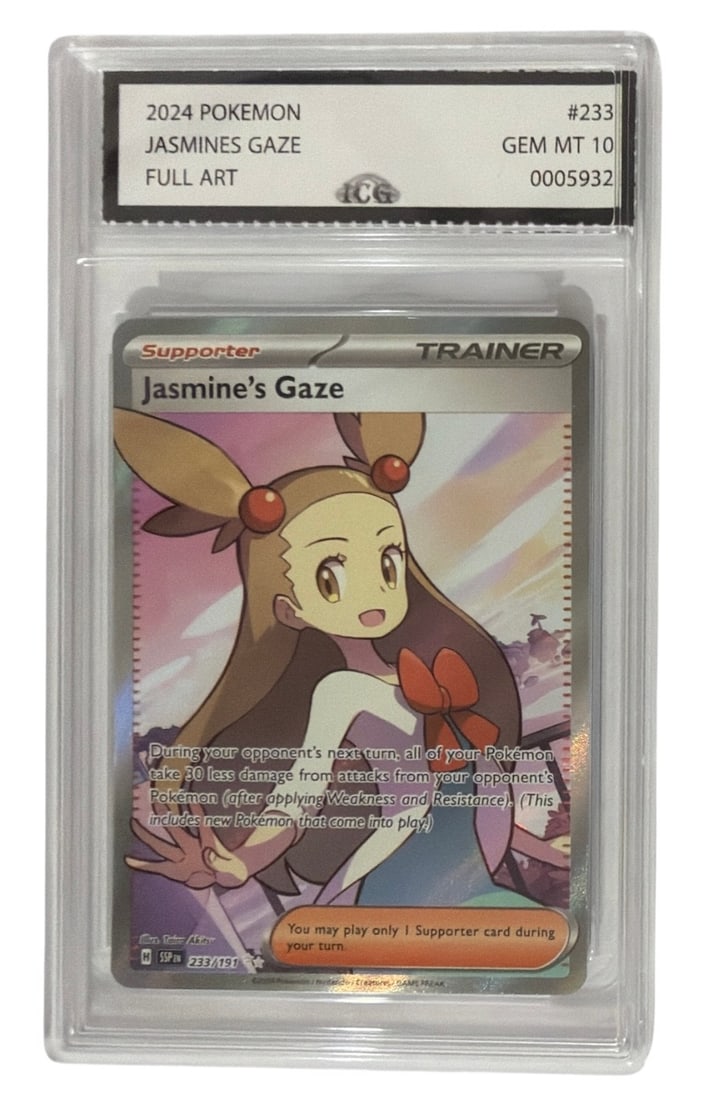 2024 Pokemon FULL ART Jasmines Gaze | No. 233 | Graded 10: 2024 Pokemon FULL ART Jasmines Gaze | No. 233 | Graded 10