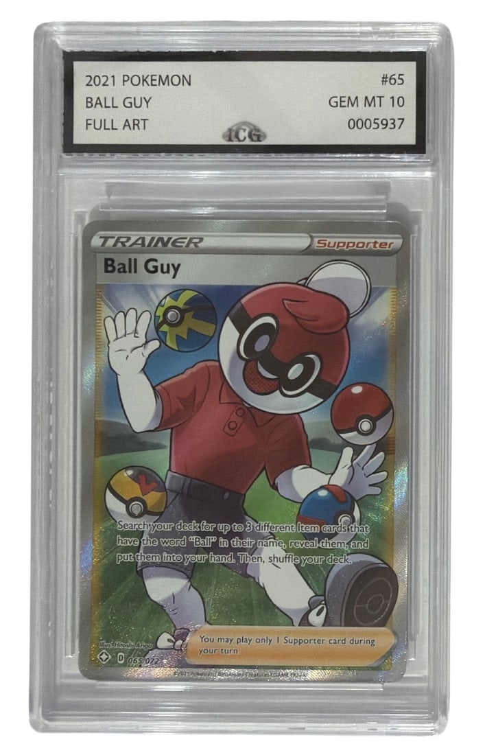2021 Pokemon FULL ART Ball Guy | No. 65 | Graded 10 (1 of 2)