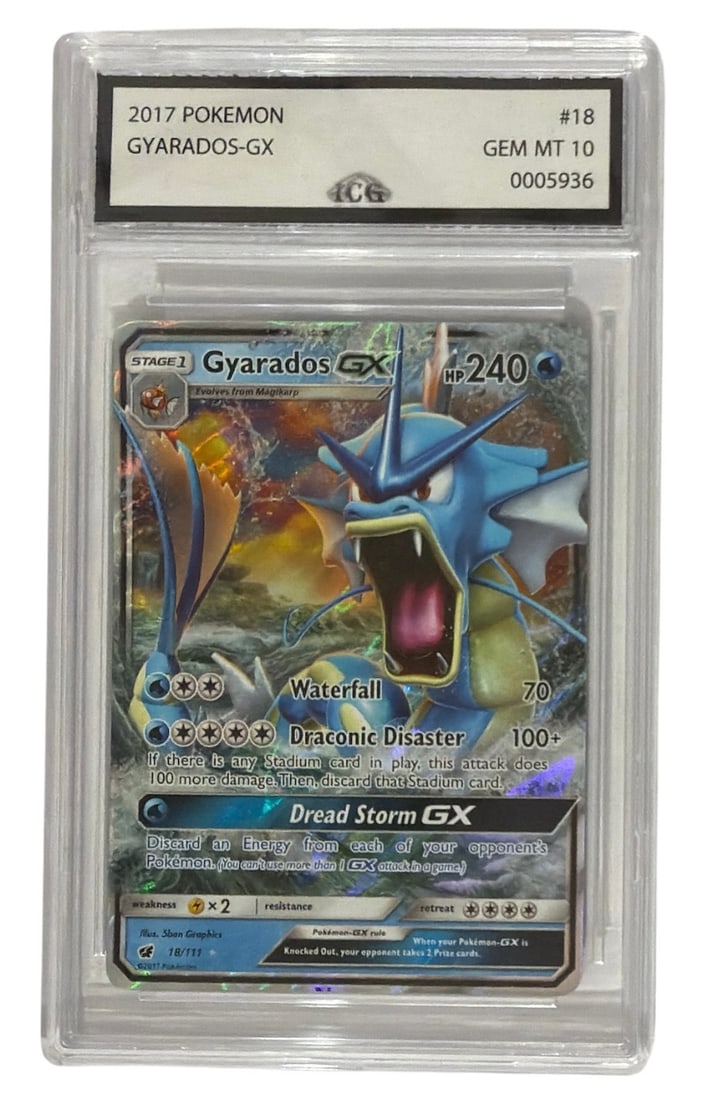 2017 Pokemon Crimson Invasion Set Gyarados Gx | No. 18 | Graded 10 (1 of 2)