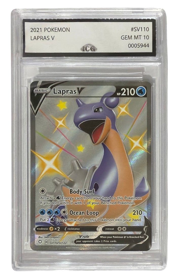 2021 Pokemon TCG Shining Fates Set Lapras V | No. SV110 | Graded 10: 2021 Pokemon TCG Shining Fates Set Lapras V | No. SV110 | Graded 10