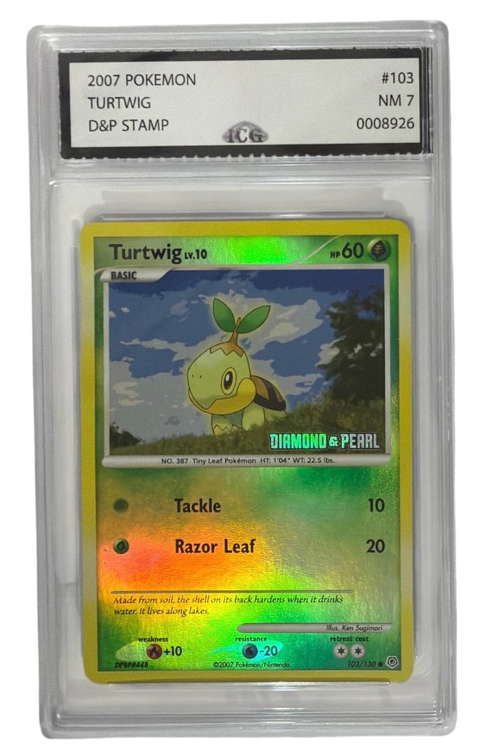 2007 Pokemon Diamond and Pearl Stamp Turtwig Promo | No.103 | Graded 7: 2007 Pokemon Diamond and Pearl Stamp Turtwig Promo | No.103 | Graded 7