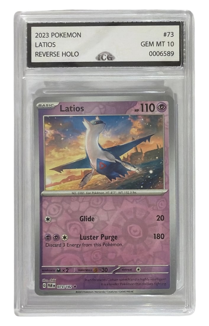 2023 Pokemon Reverse HOLO Latios | No. 73 | Graded 10 (1 of 2)