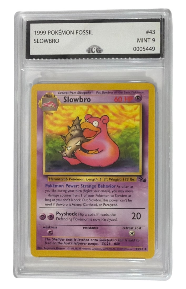 1999 Pokemon Fossil Set Slowbro | No. 43 | Graded 9 (1 of 2)