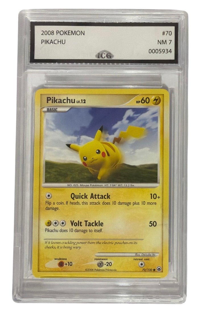2008 Pokemon Majestic Dawn Pikachu | No. 70 | Graded 7 (1 of 2)