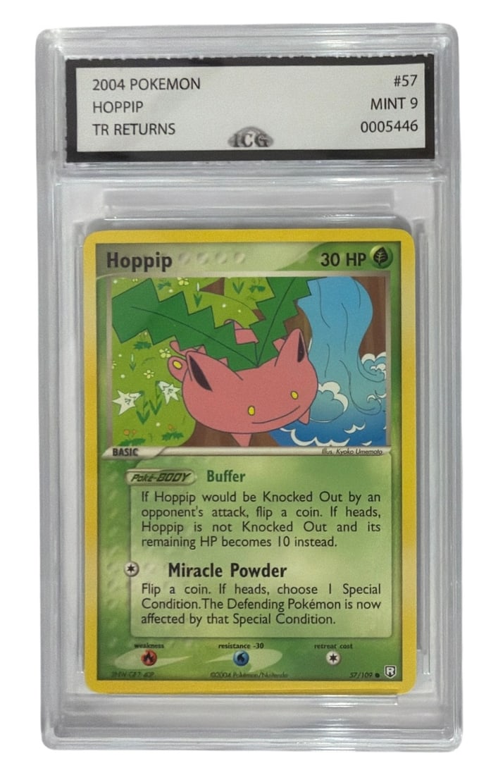 2004 Pokemon TCG Team Rocket Returns Set Hoppip | No. 57 | Graded 9 (1 of 2)