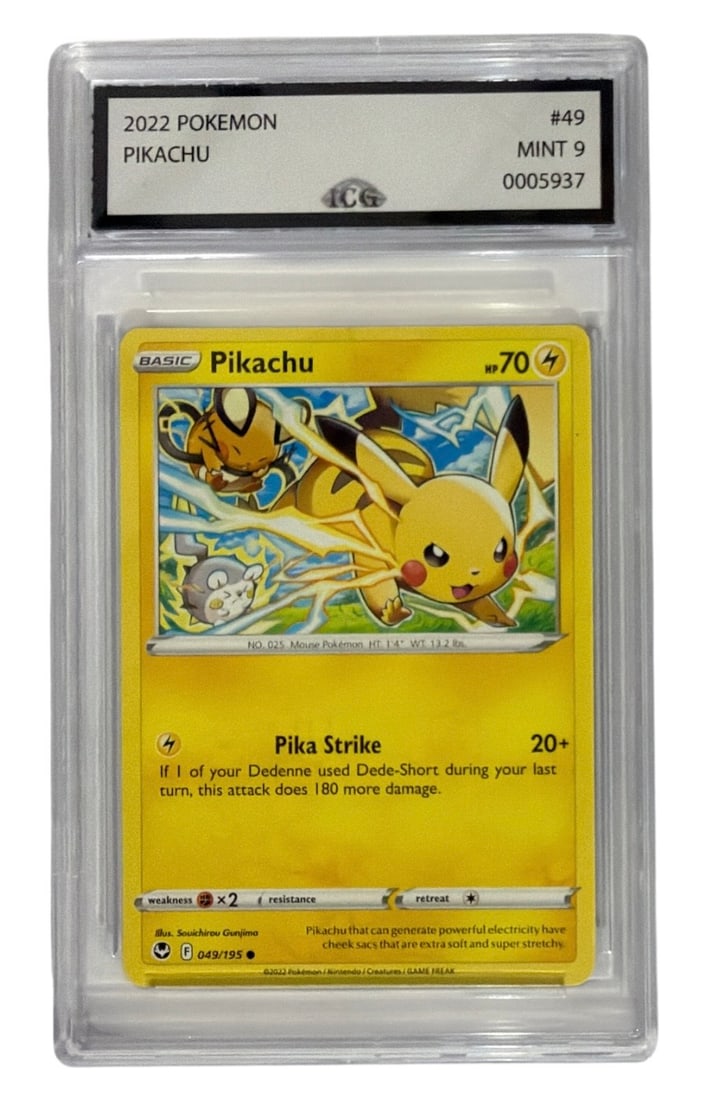 2022 Pokemon Silver Tempest Pikachu | No. 49 | Graded 9 (1 of 2)