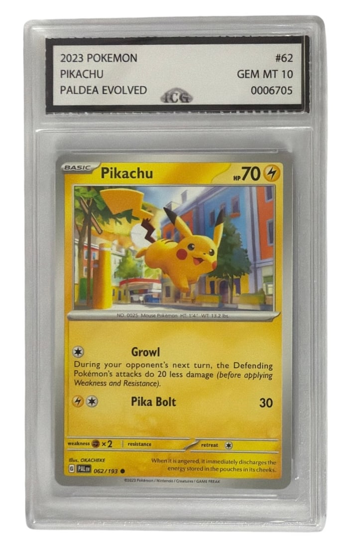 2023 Pokemon Paldea Evolved Pikachu | No. 62 | Graded 10 (1 of 2)