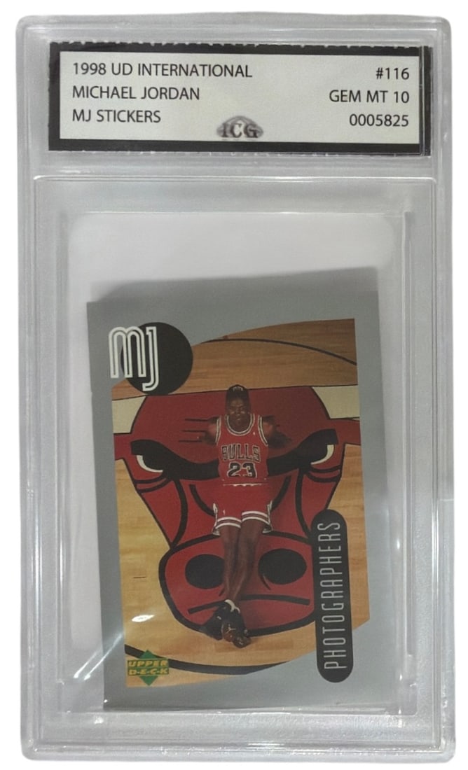 1998 Upper Deck International MJ Sticker Michael Jordan | No. 116 | Graded 10 (1 of 2)