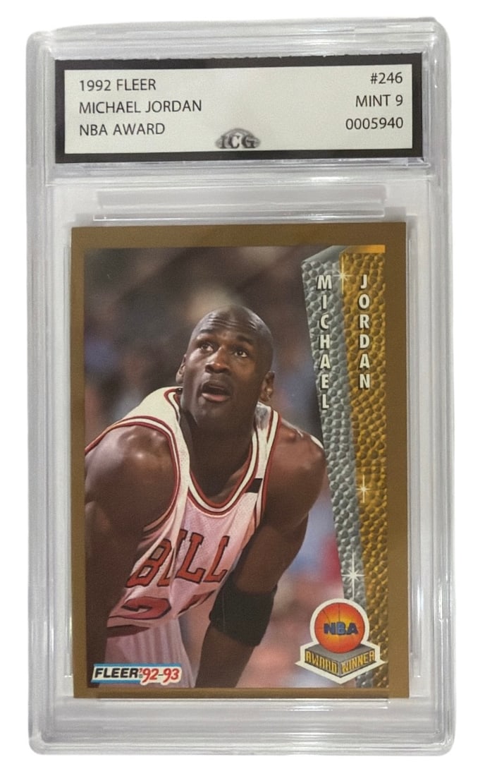 1992 Fleer NBA Award Michael Jordan | No. 246 | Graded 9 (1 of 2)