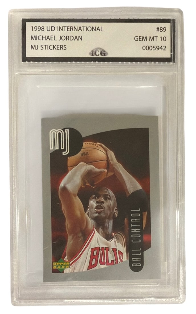 1998 Upper Deck International MJ Sticker Michael Jordan | No. 89 | Graded 10 (1 of 2)