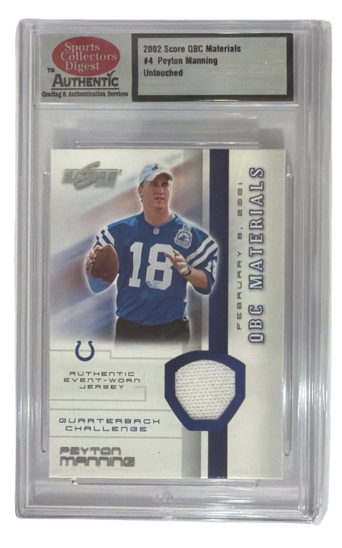 2002 Score QBC Materials Untouched | Peyton Manning (1 of 2)