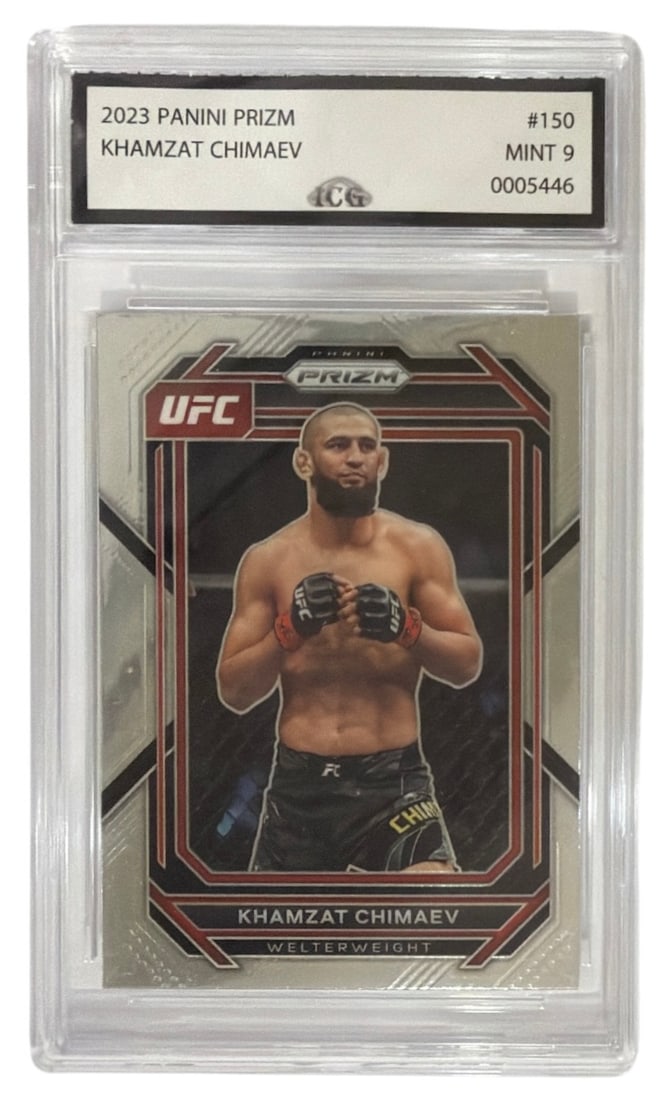 2023 Panini Prizm | Khamzat Chimaev | No. 150 | Graded 9 (1 of 2)