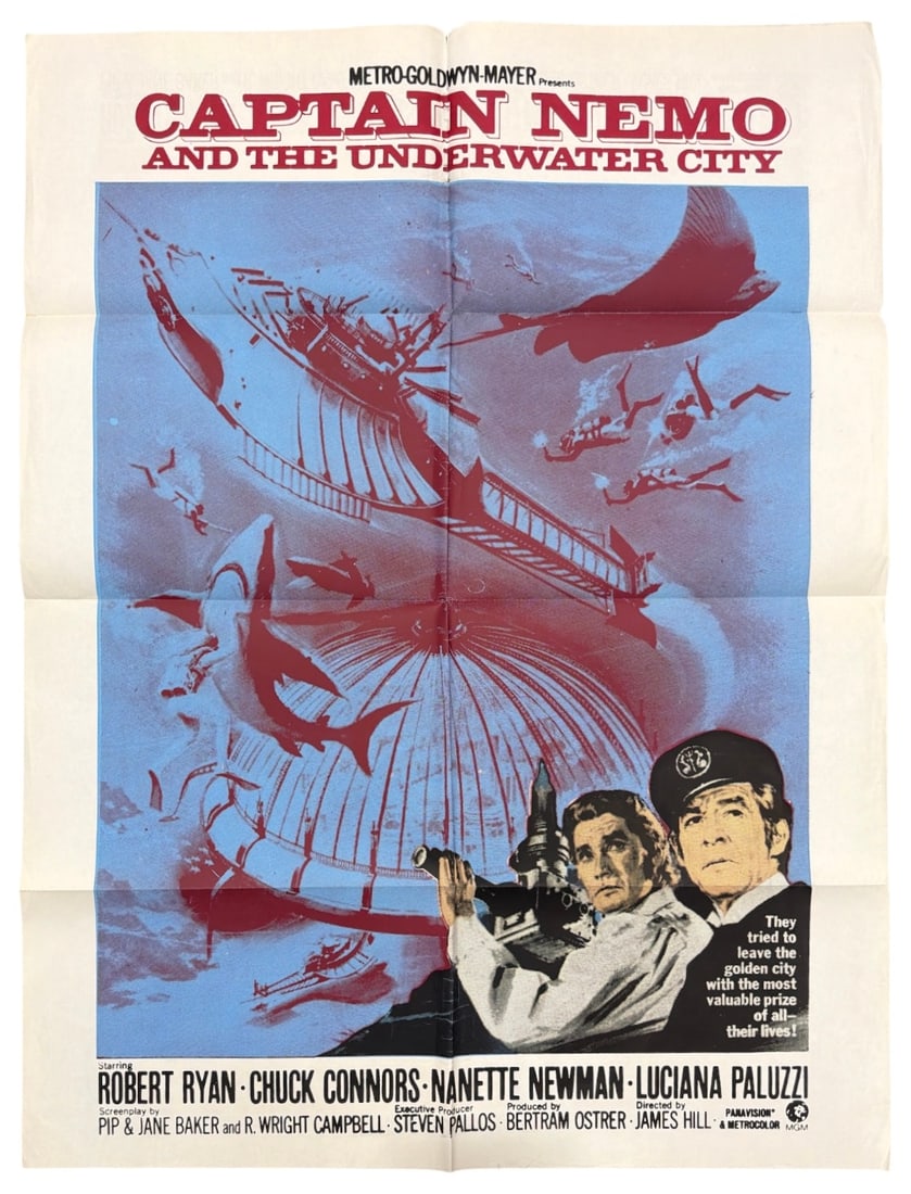 Original 1969 Captain Nemo and the Underwater City | Movie Poster (1 of 3)