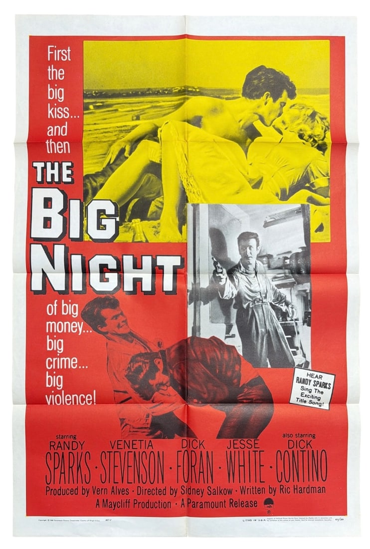 Original 1960 The Big Night | Movie Poster (1 of 3)