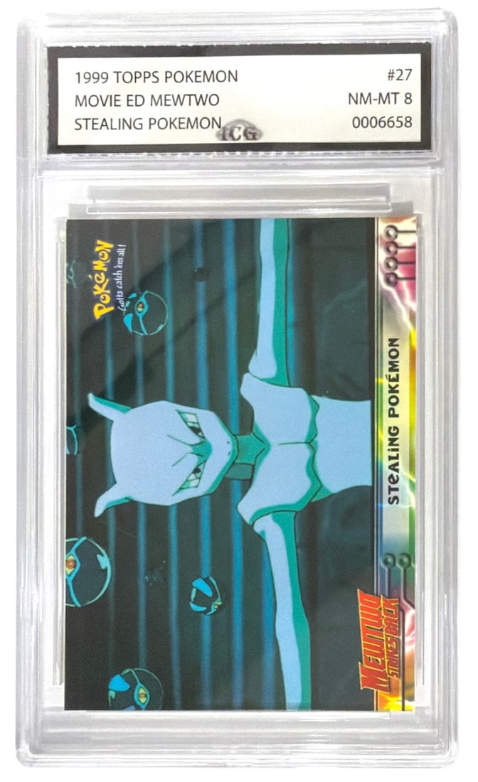 1999 Topps Pokemon Movie Mewtwo | No. 27 | Graded 8: 1999 Topps Pokemon Movie Mewtwo | No. 27 | Graded 8