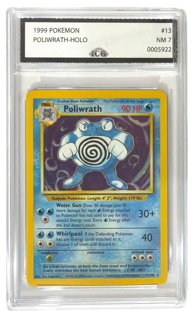 1999 Pokemon Poliwrath HOLO | No. 13 | Graded 7 (1 of 2)