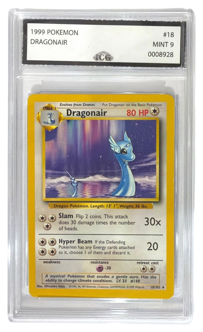1999 Pokemon Base Set Dragonair | No. 18 | Graded 9 (1 of 2)