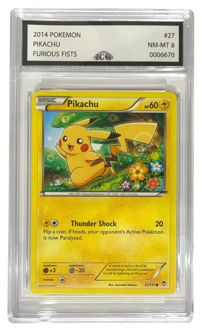 2014 Pokemon Furious Fists Pikachu | No. 27 | Graded 8 (1 of 2)