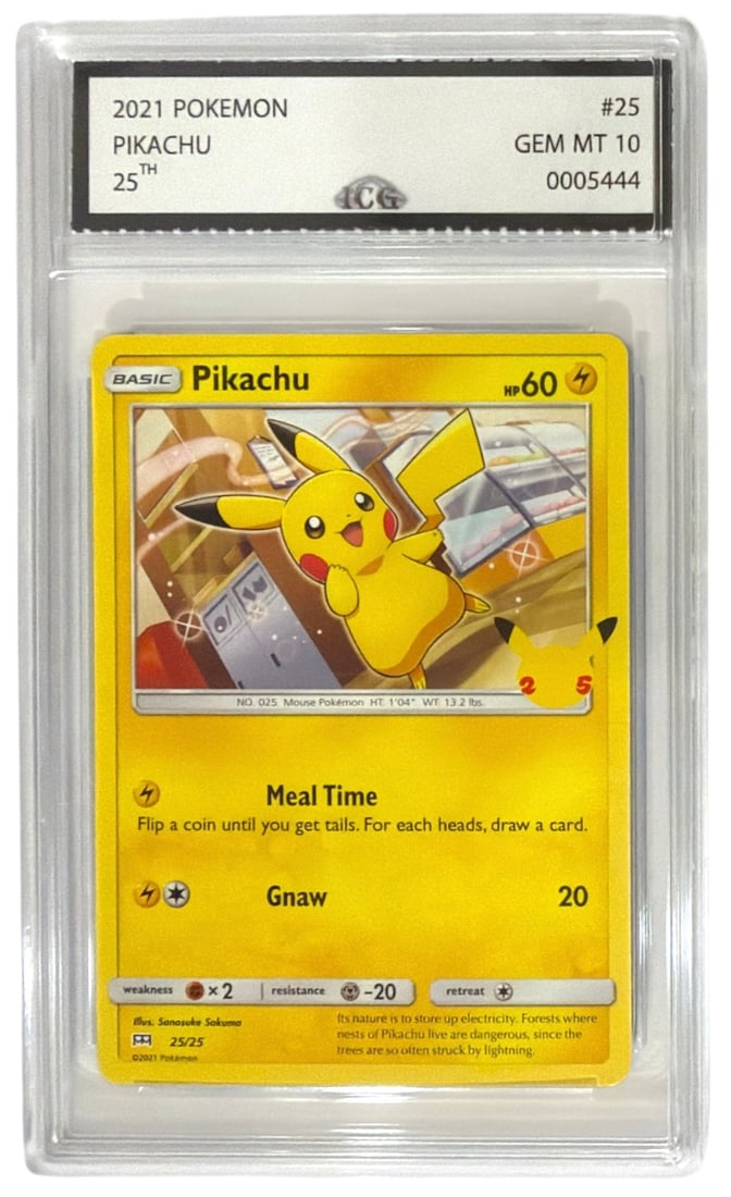 2021 Pokemon 25th Anniversary Pikachu | No. 25 | Graded 10 (1 of 2)