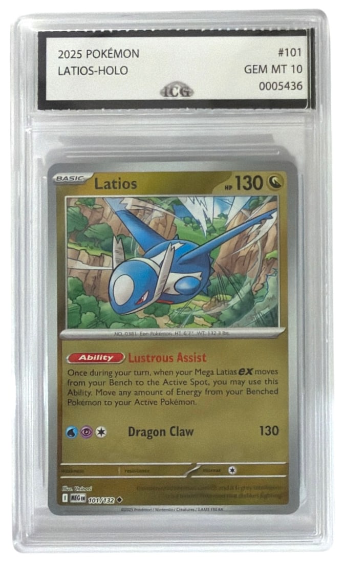 2025 Pokemon Latios HOLO | No. 101 | Graded 10: 2025 Pokemon Latios HOLO | No. 101 | Graded 10