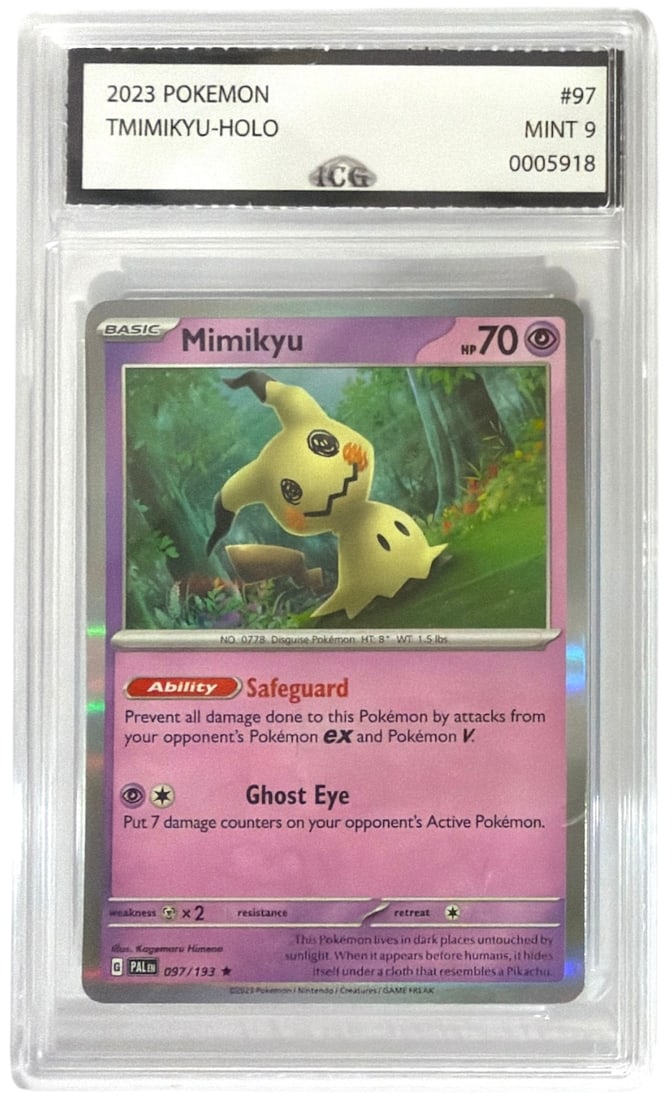 2023 Pokemon Mimikyu HOLO | No. 97 | Graded 9 (1 of 2)