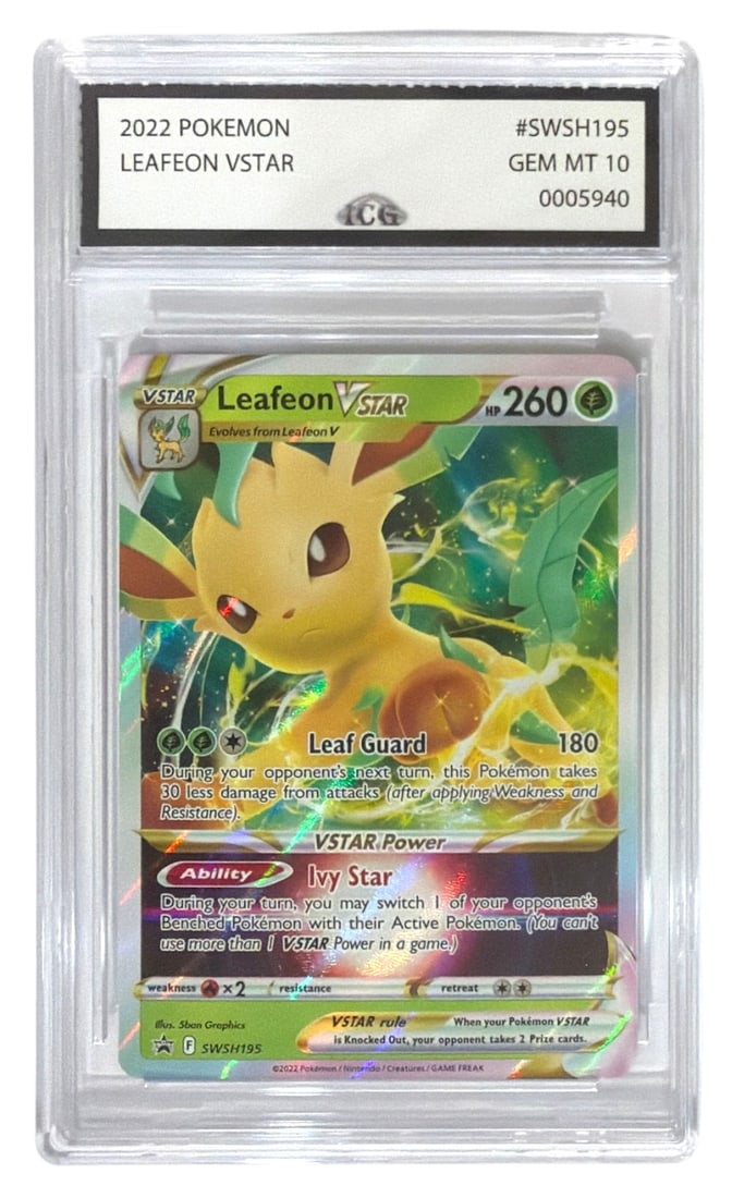 2022 Pokemon Leafeon V STAR | No. SWSH 195 | Graded 10: 2022 Pokemon Leafeon V STAR | No. SWSH 195 | Graded 10