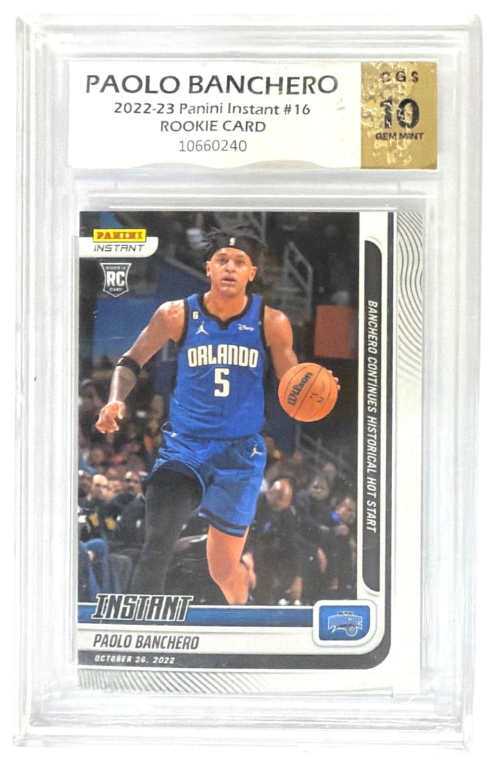 2022 to 23 Panini Instant Rookie Card Paolo Banchero | No. 16 | Graded 10 (1 of 2)