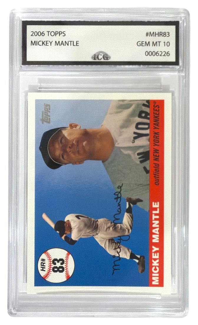 2006 Topps Mickey Mantle | No. MHR83 | Graded 10: 2006 Topps Mickey Mantle | No. MHR83 | Graded 10