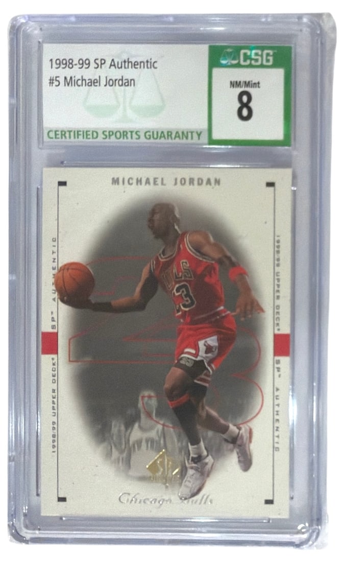 1998 to 99 SP Authentic Michael Jordan | No. 5 | Graded 8 (1 of 2)